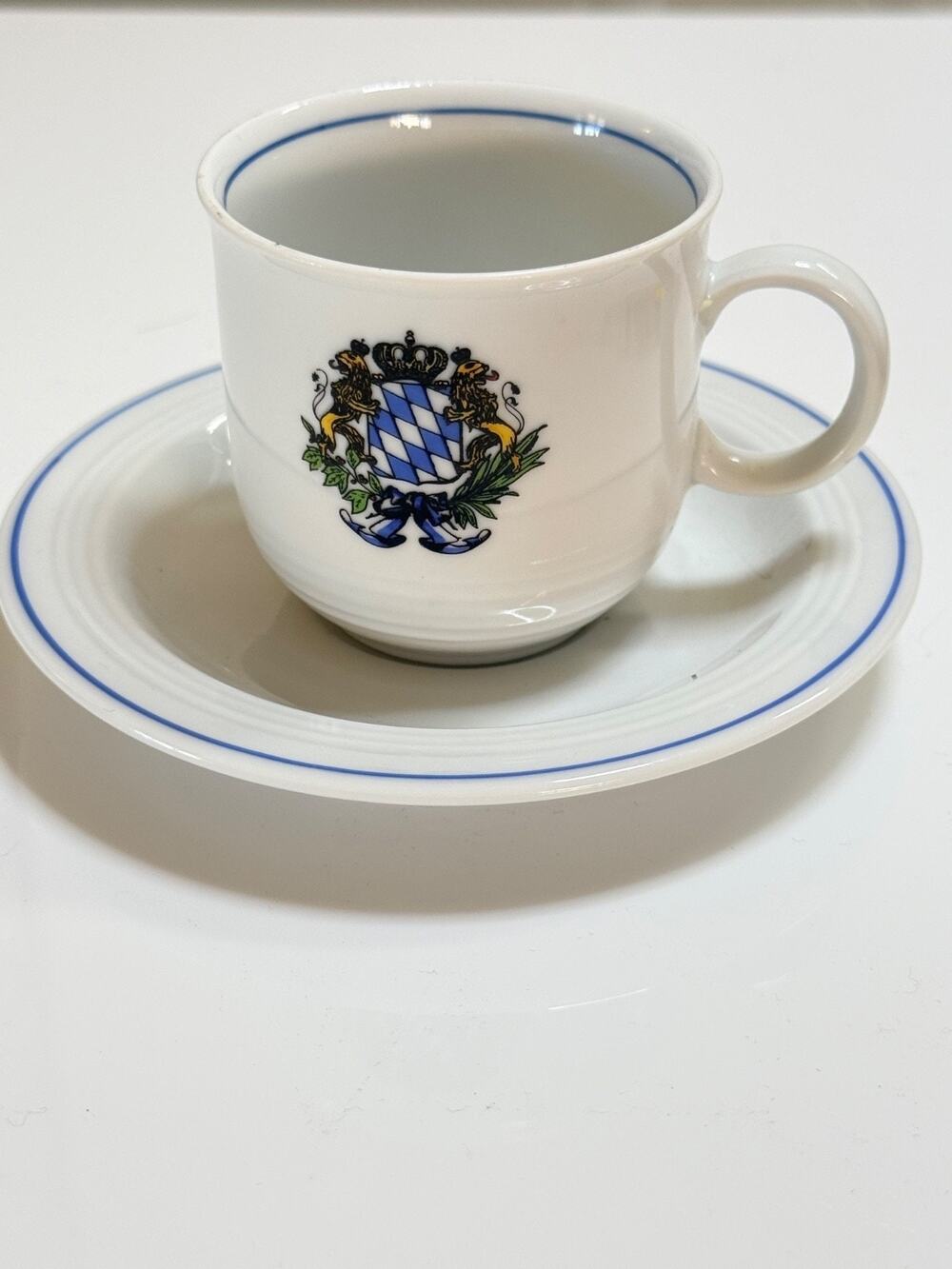 BBB Porcelain Bavarian Coat of Arms Cup and Saucer Excellent Condition